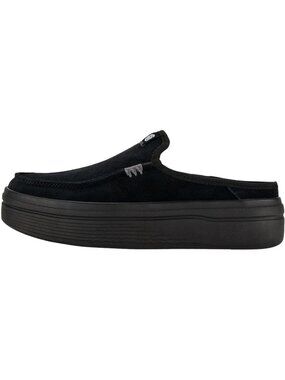 Women's Black Austin Lift Platform Mule Lightweight Casual Slip-On Shoes